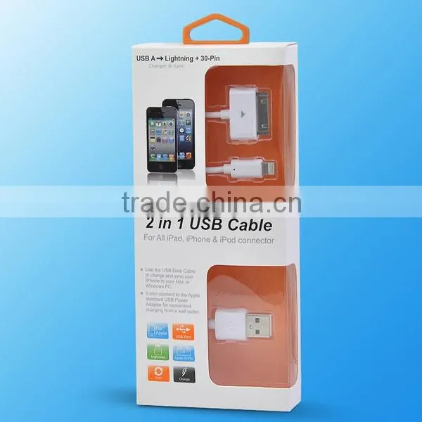 2 in 1 Usb Data Cable For Iphone4 and Iphone5,5s,6,6s, Usb Cable Manufacturers Suppliers