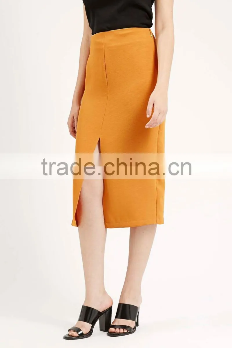 Fashion Lady Midi Split skirt