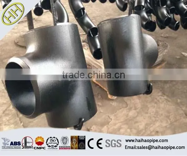 ASME 16.9 Butt Welding Carbon Steel Pipe equal straight Tee Pipe Fitting