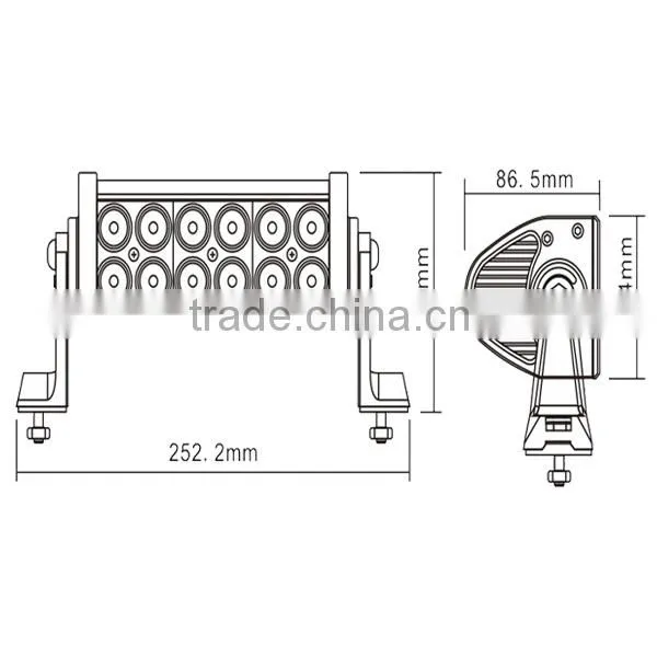 Brand new 36W 10-30V led light bar long life truck led work lights