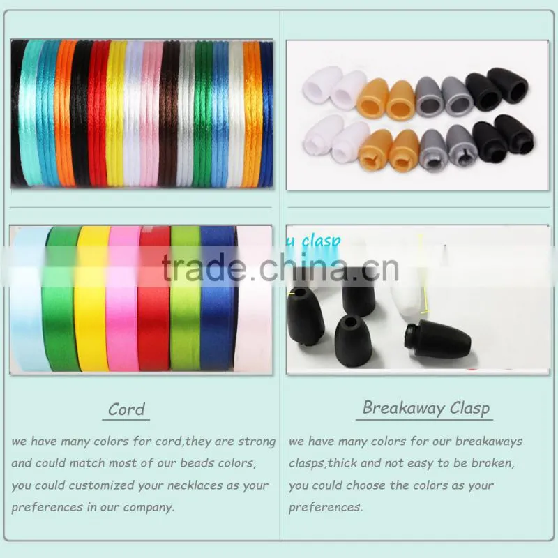 BPA Free Food Grade Silicone Chew Bead Necklace/Bead Crochet Necklace