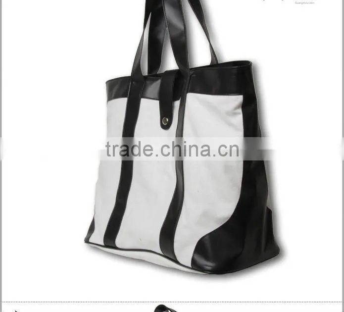Fashion canvas shopping handbag