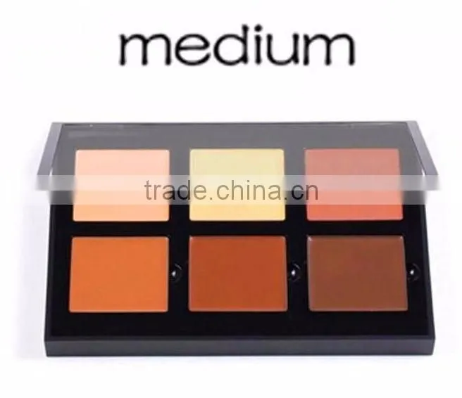 2016 New Professional Fancy 6 Colors/Set Face Concealer Beauty Pro Face Cream Makeup Concealer Contour Deep/light/Medium
