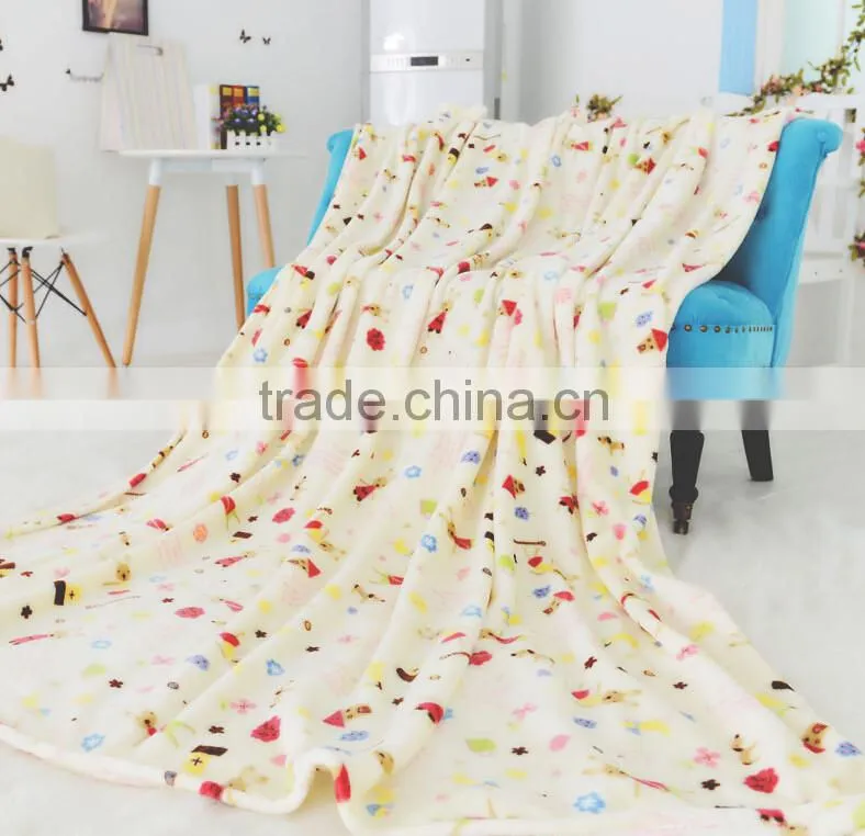 Rotary printed flannel blanket