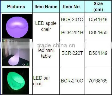 Malaysia Made Furniture with RGB Light Color Change