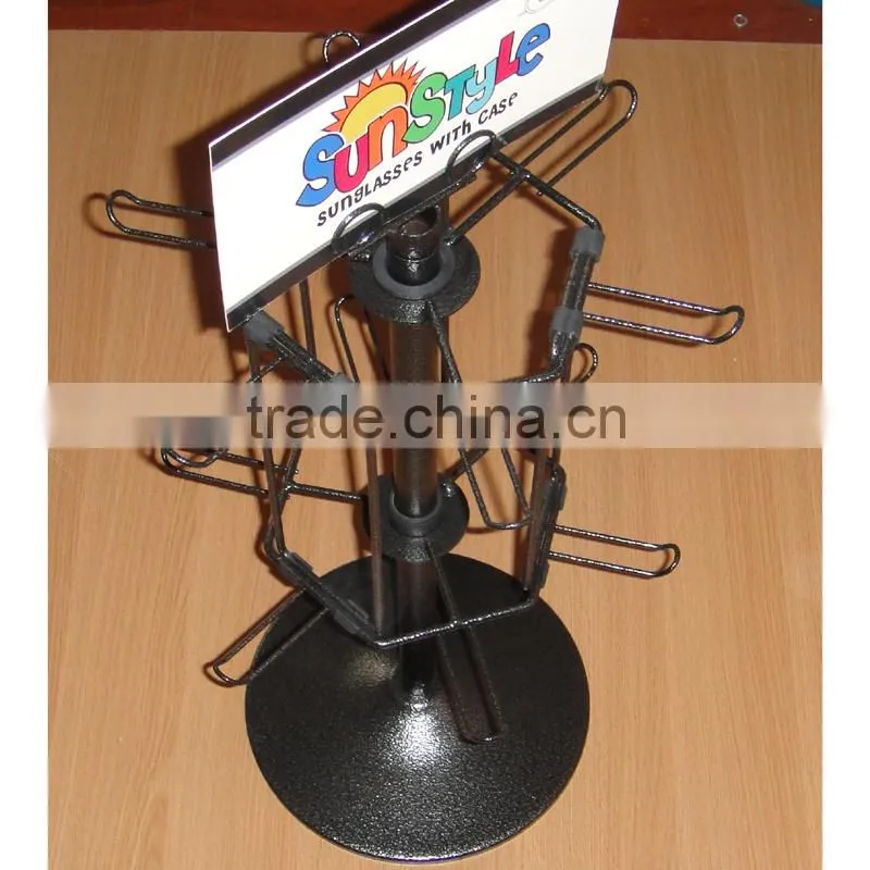 iron wire counter spinning retail display stand with high quality