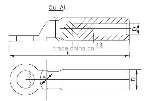 Bimetal terminal electrical Cable Lug /Cable connector DTL2 series