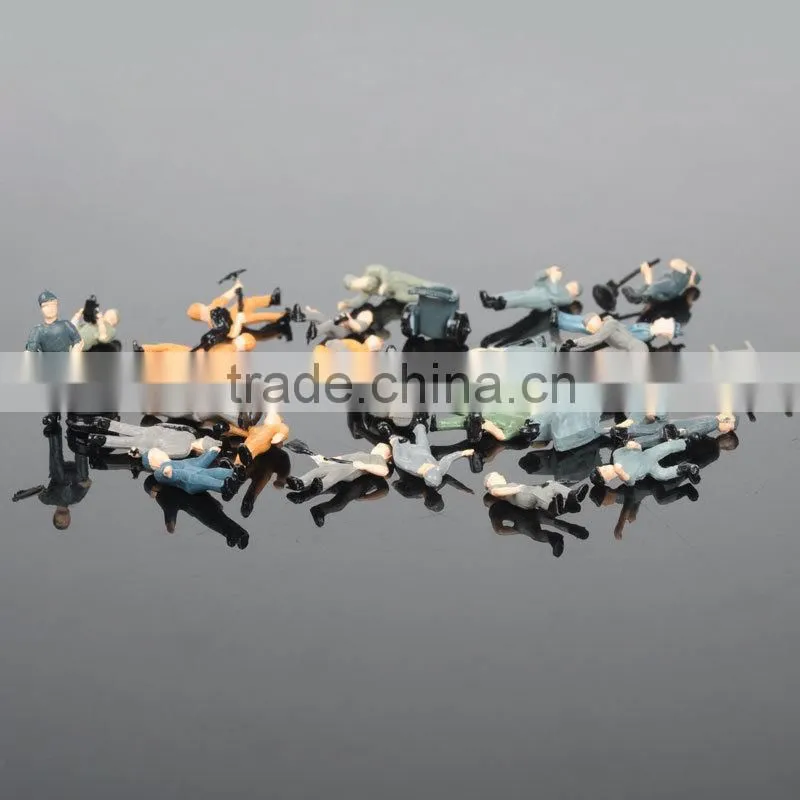 artificial model human figure,HO scale white model figure, model figure in resin plastic , building model color figure for 1/87