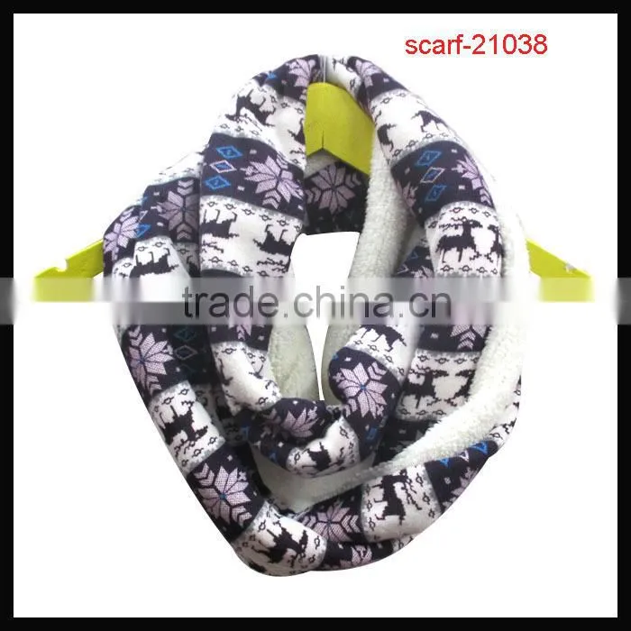 women winter warm leopard scarf