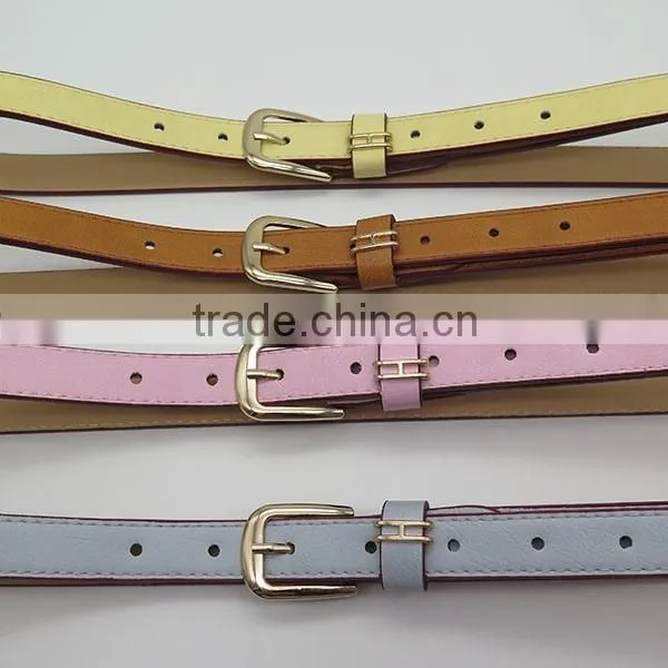 Fashionable Colorful Skinny Belts for Women in Wholesale