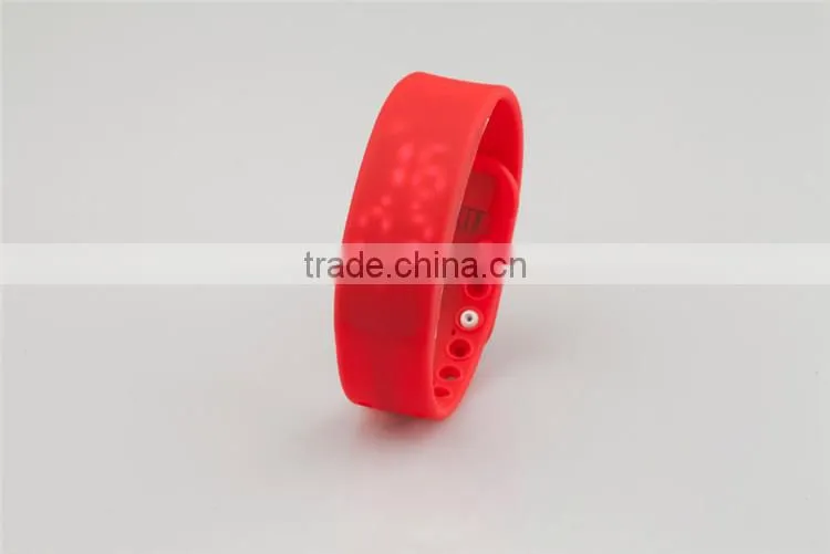 LED pedometer silicone sport smart watch with healthy record