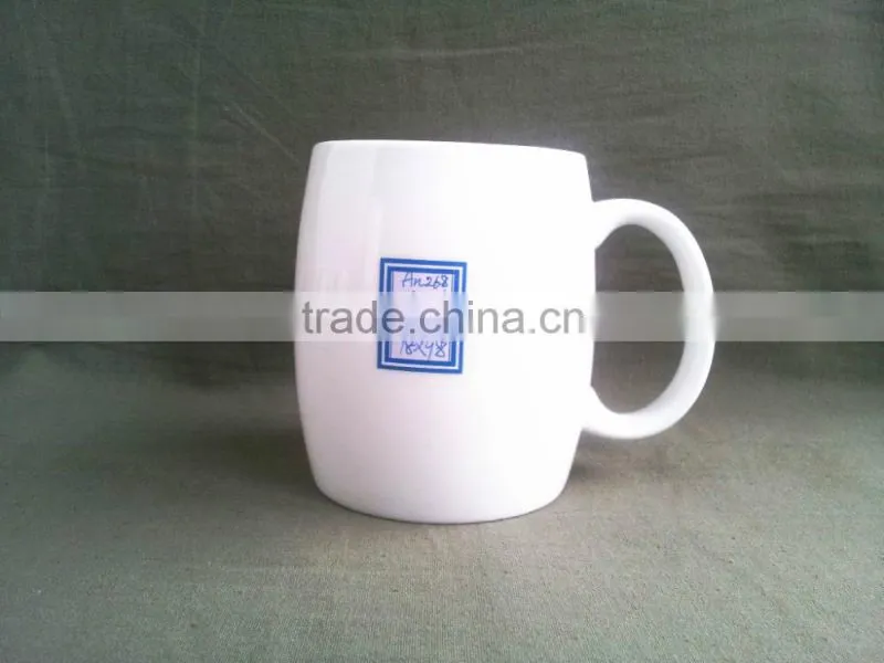 Promotional ceramic coffee mugs with custom logo by decal