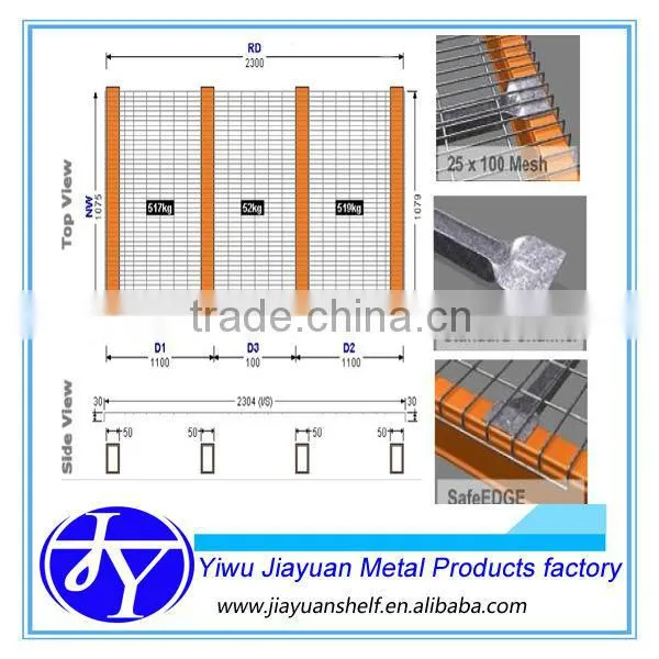 heavy duty storage wire decking panel shelf