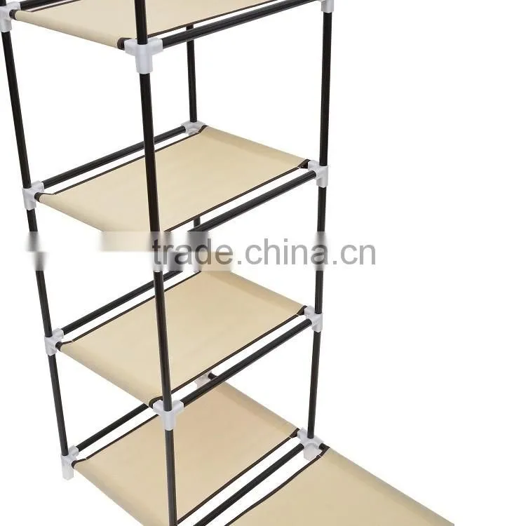 Non-woven portable folding fabric wardrobe