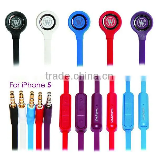 Fashion earphone with Mic&volume remote for iphone