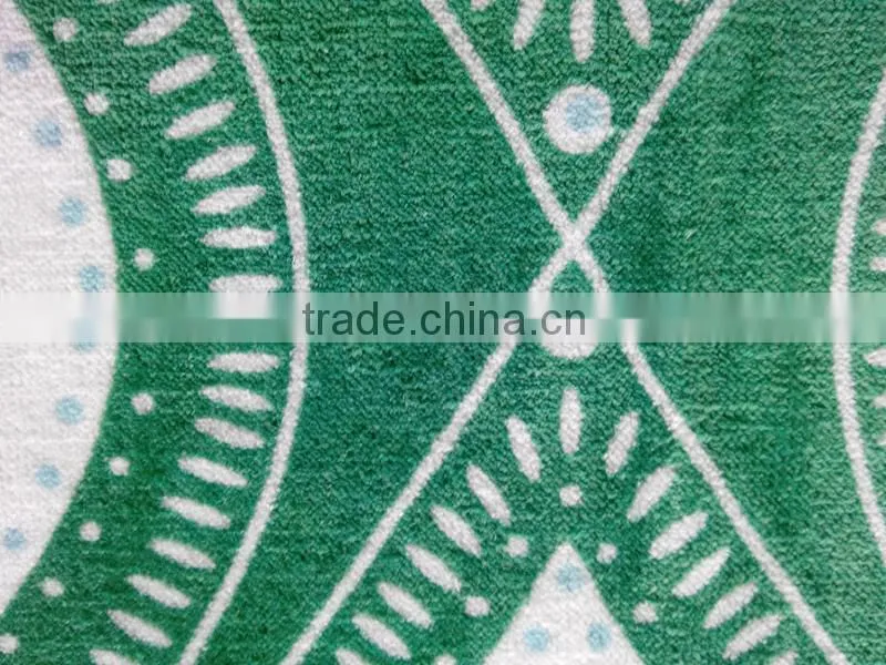 100% cotton green color special pineapple design printing beach towel pareo ethnic felling beach towel