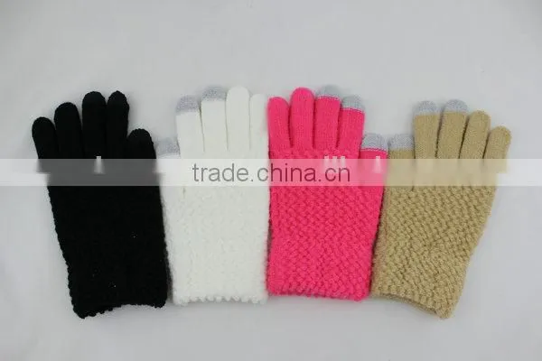 Men christmas gift snowman knit touch glove
