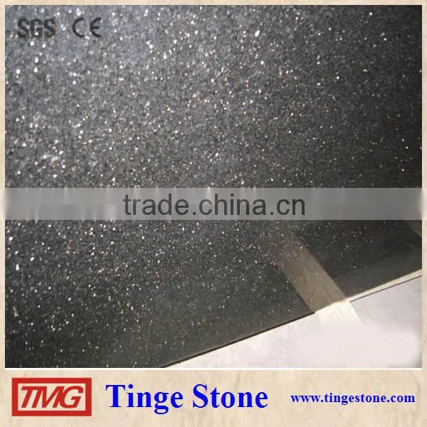 OEM Good Quality Black Galaxy Granite Bathroom Top