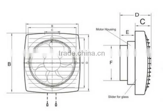 factory plastic bathroom exhaust fan ventilating fan