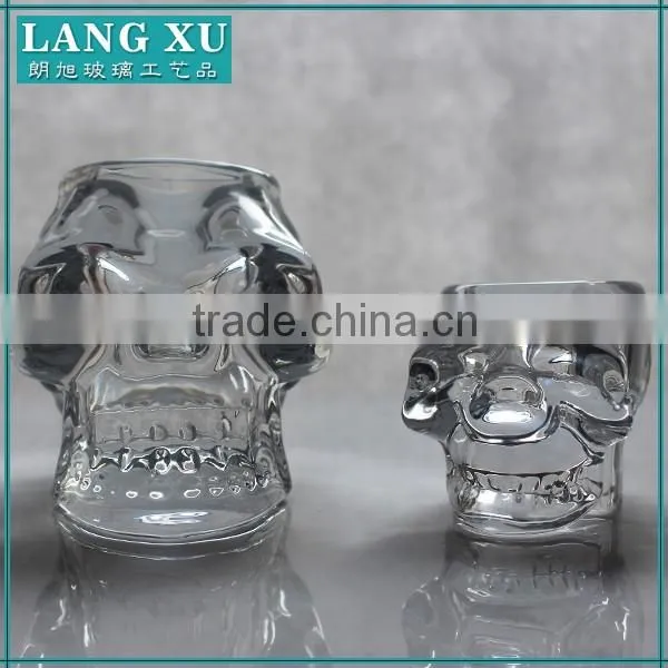 Glass skull candle holder wholesale for Candles