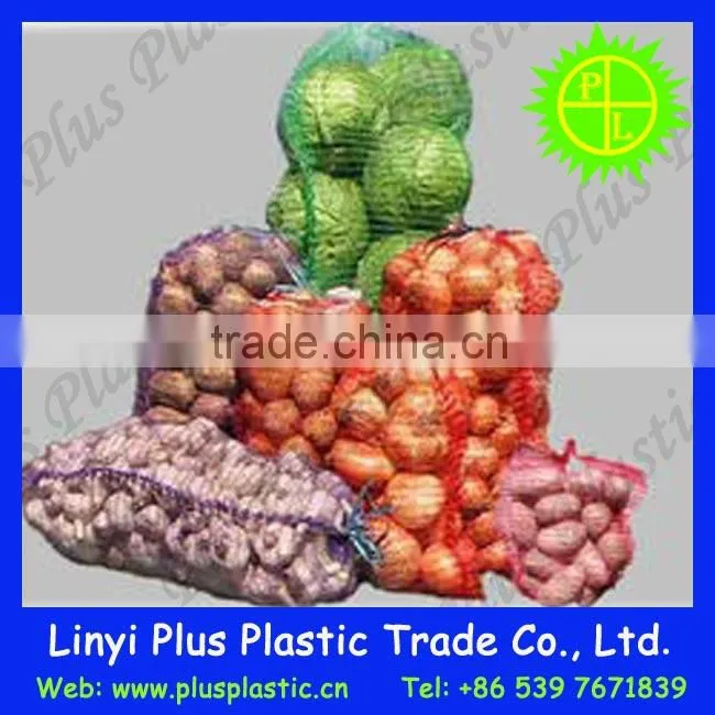 PE raschel mesh bag roll packing garlic mesh bag