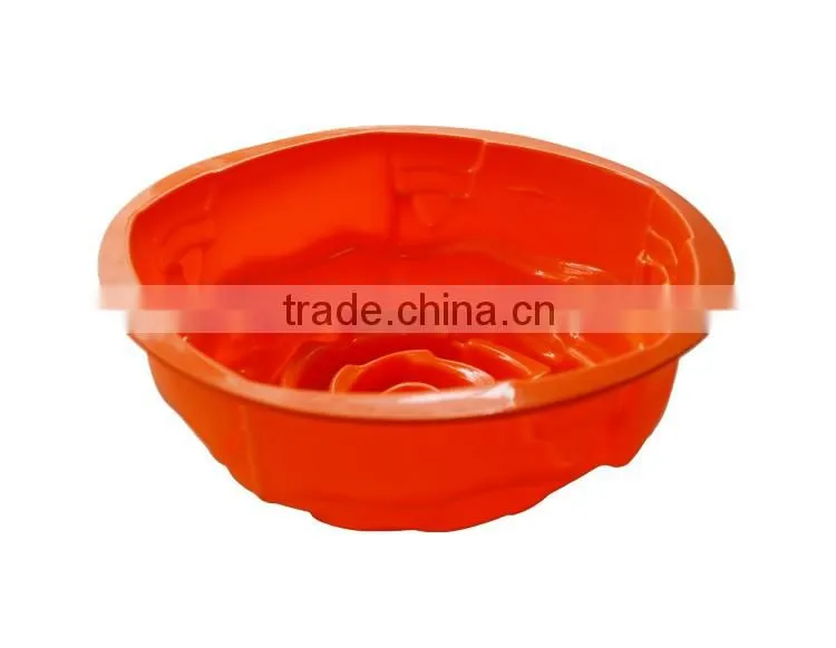 Round Rose Design Cake Mold Pan Bread Chocolate Pizza Bakeware Tray Silicone Mould