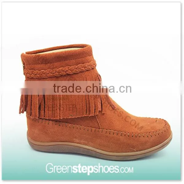 Warm Ankle Women Red Suede Boots