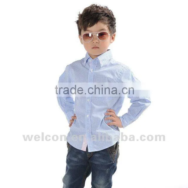 latest fashion design brand new 100% cotton children clothing children dress children shirt for boy