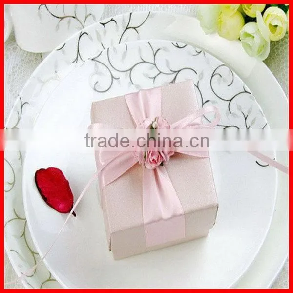 luxury elegant folding cardboard hat box wholesale with beautiful ribbon