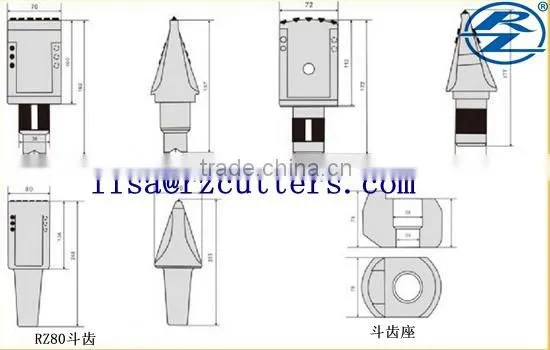 BFZ80 flat bucket teeth foundation drilling tools auger teeth rotary drilling rig wear parts