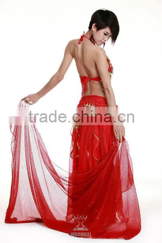 New Tribal Sexy India Belly Dance Veil, Belly Dance Stage Performance Chiffon Veil, Belly Dance Fan Veils (SJ002)