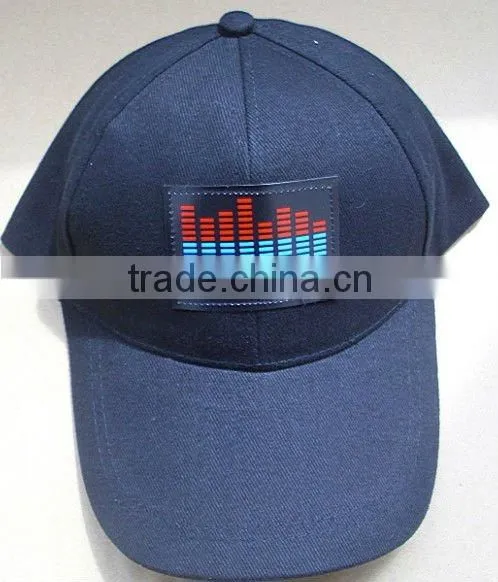 EL sound activated cap , EL equalizer cap , EL music animated cap