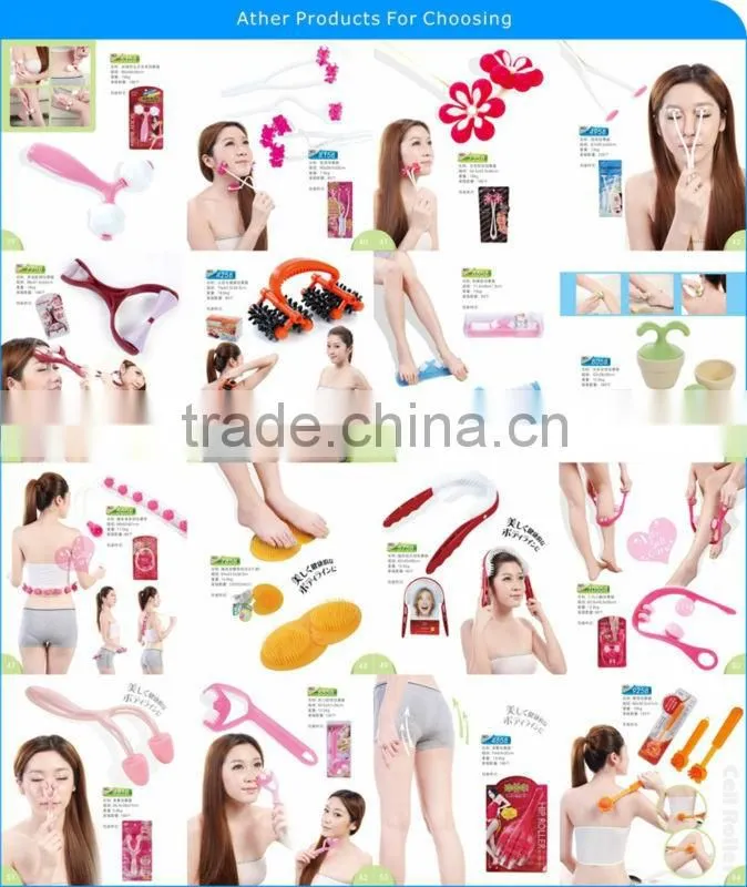 Two ball face relax massager, plasitc handheld facial roller massager