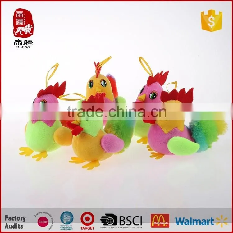Manufacturer colorful plush chook keychain for promotion