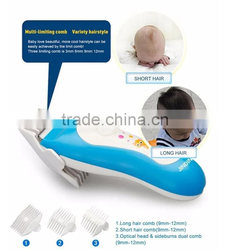JINDING Electric Baby Kids Hair Clipper Ceramic Blade Rechargeable Shaver Trimmer Children Hair Cutting Machine