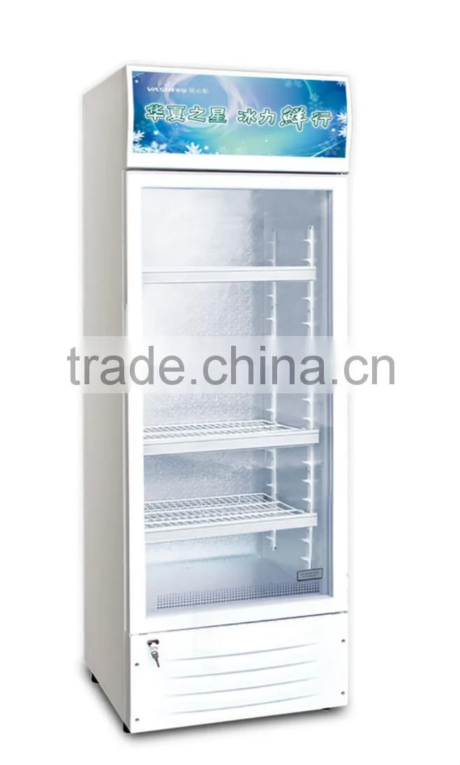 Transparent Glass Door Upright supermarket showcase display refrigerator