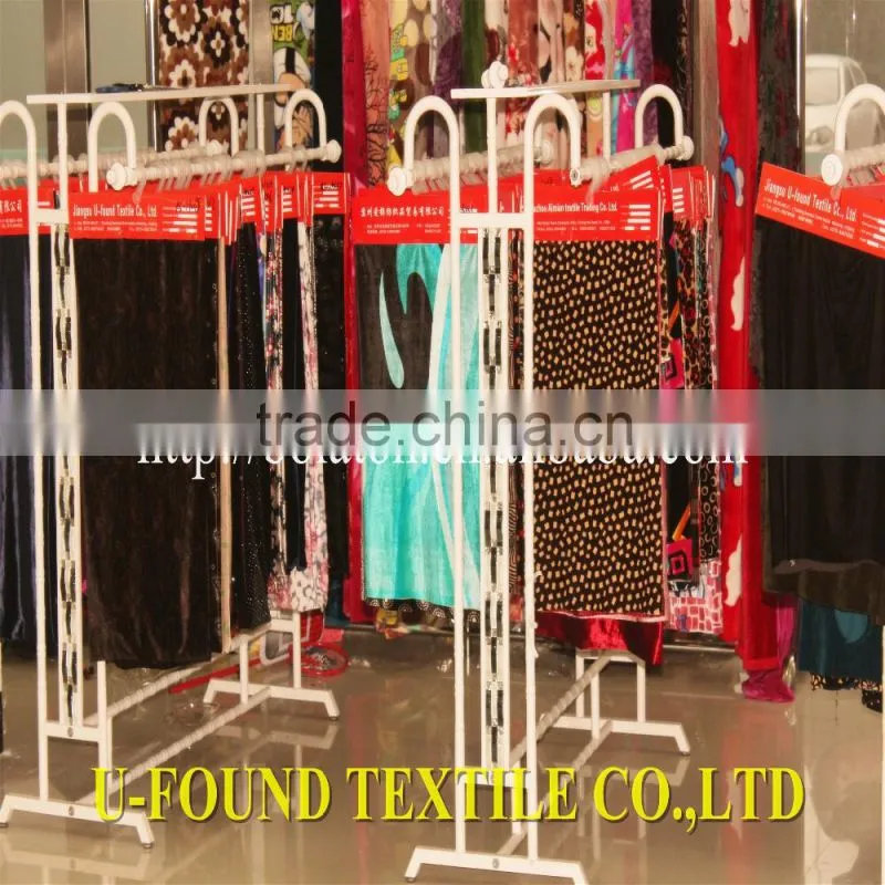 92% Poly and 8%Spandex Navy Velvet Fabric for Girls Dresses