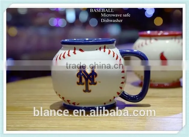 ceramic baseball coffee mug 3d baseball design cup