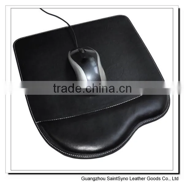 001 Hot selling Leather custom mouse pad with wrist rest