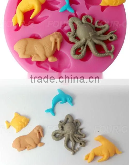 Sea Creatures cake design mould,sugar art silicone mould,fondant making tools