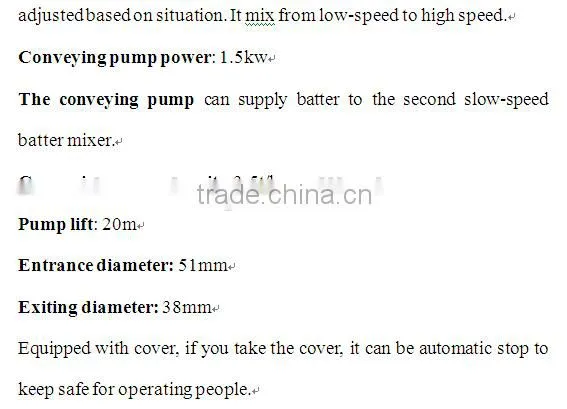 Automatic Large Capacity PLC Batter Mixer