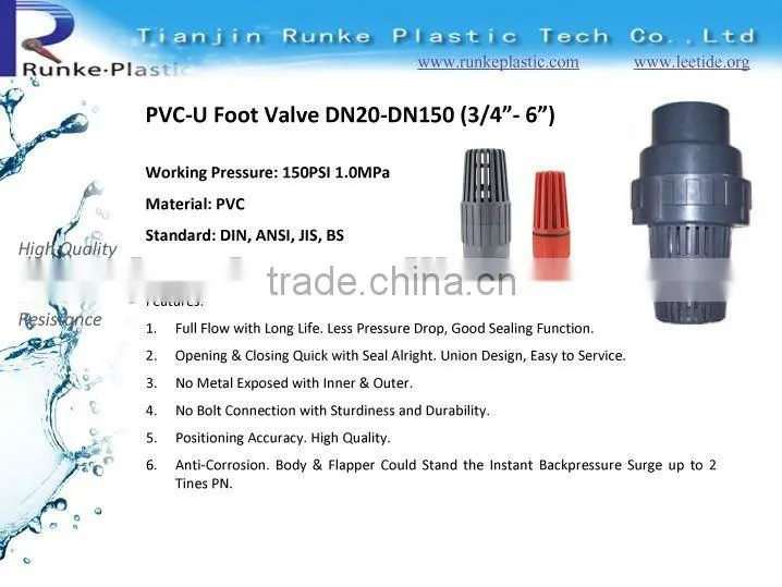 Plastic PVC Foot Valve