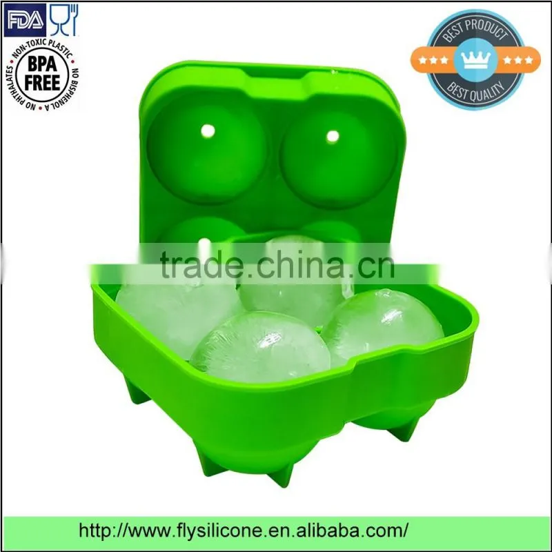 Promotional gift quick-freeze perfect sphere premium silicone ice ball mold