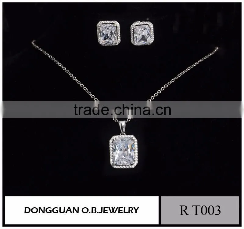 Solid silver 925 women jewelry set new designs China wholesale 925 silver jewelry set