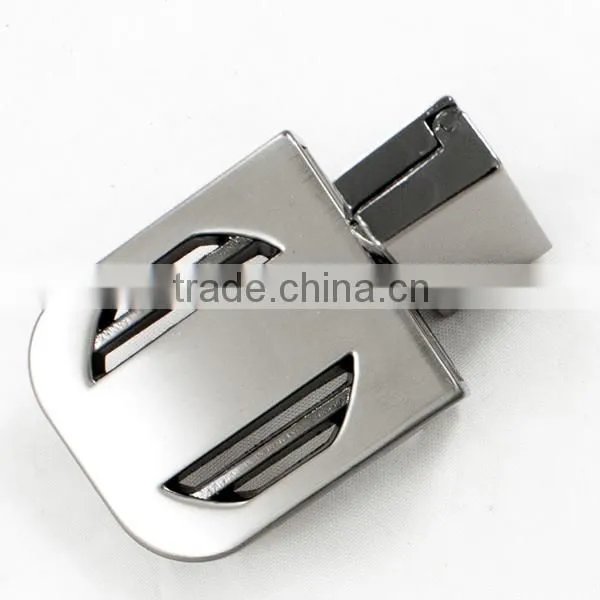 Nickel custom metal belt concho