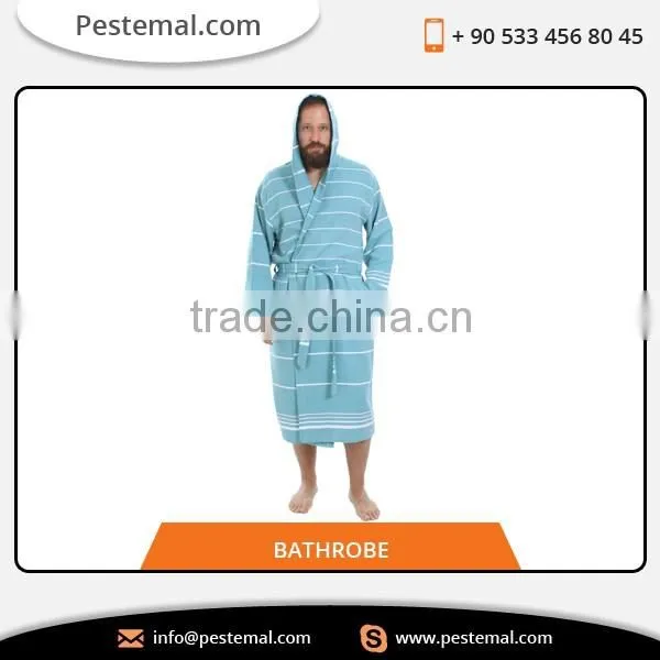 100% Cotton Long Sleeve Towel Bathrobe Available for Kids Use