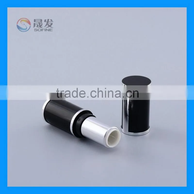 Cylinder shape empty plastic lipstick packaging
