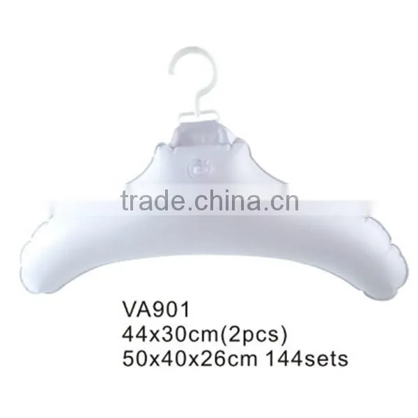 VA901 flocking plastic expandable clothes hanger