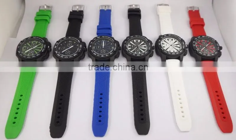 2016 luxury top brand silicone strap man watch