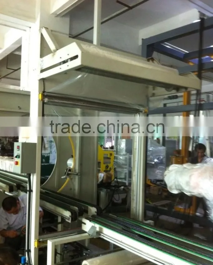 Orbital stretch wrapping machine for furniture
